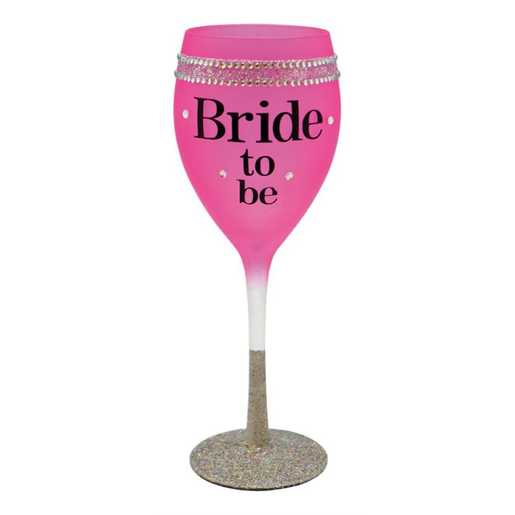 Vinglass rosa bride to be