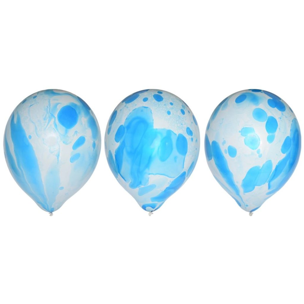 Ballong 12 marble blue 6-pack