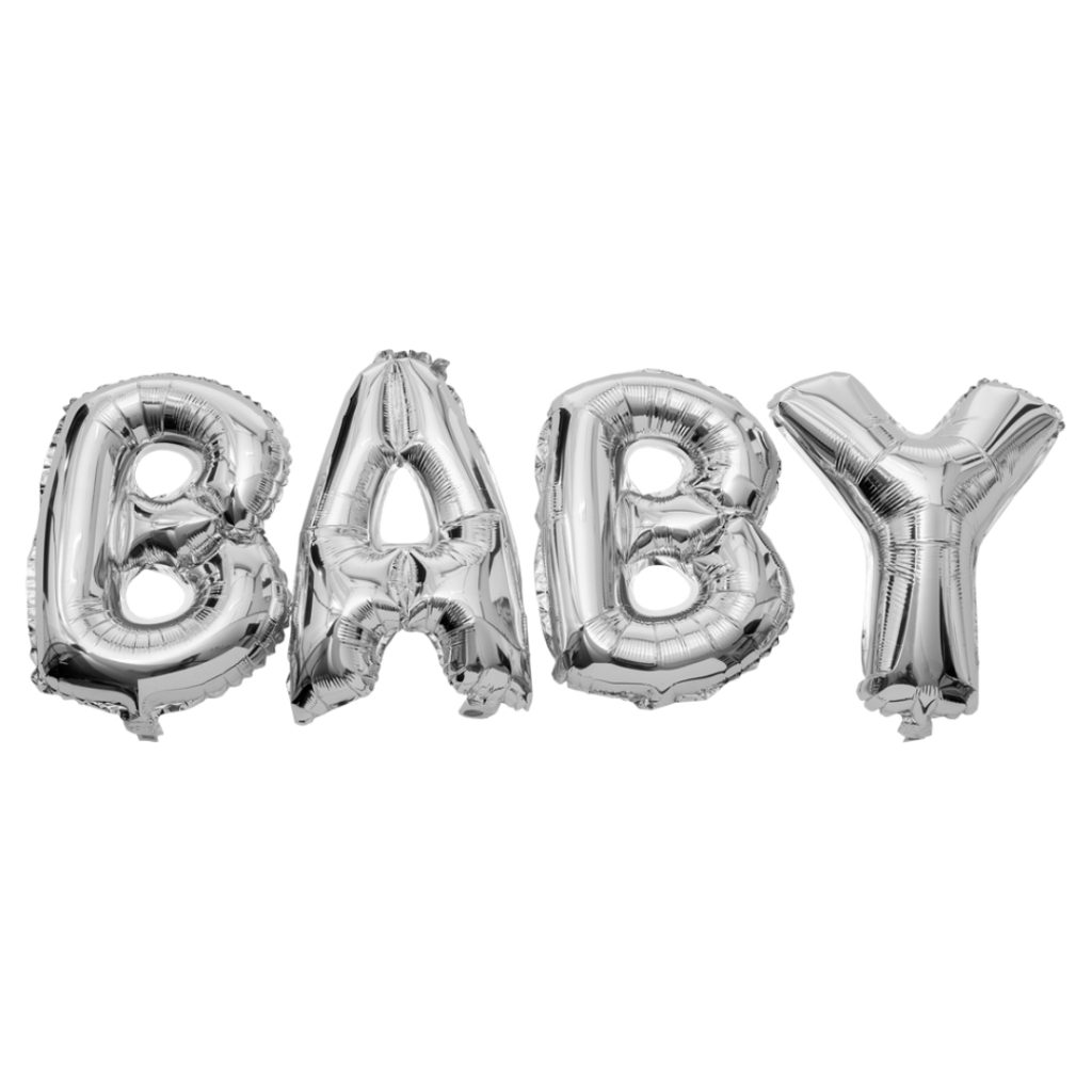 Folie ballong text baby 40 cm