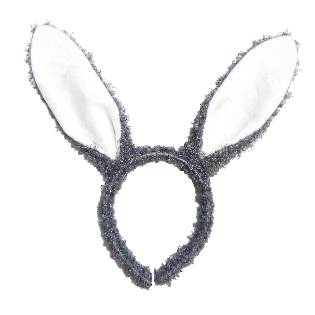 Headband rabbit grey