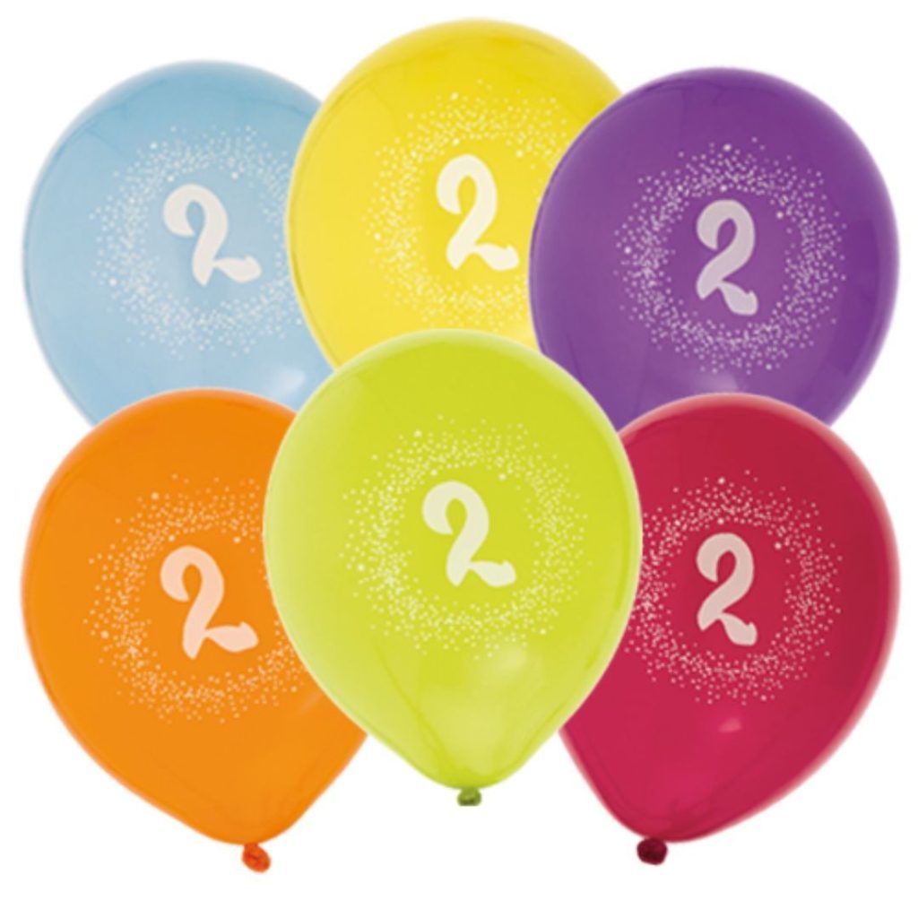 Ballonger 12 2-års bursdag 6-p