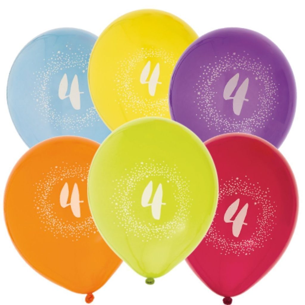 Ballonger 12 4-års bursdag 6-p