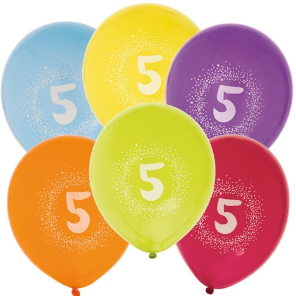 Ballonger 12 5-årsdag 6-p