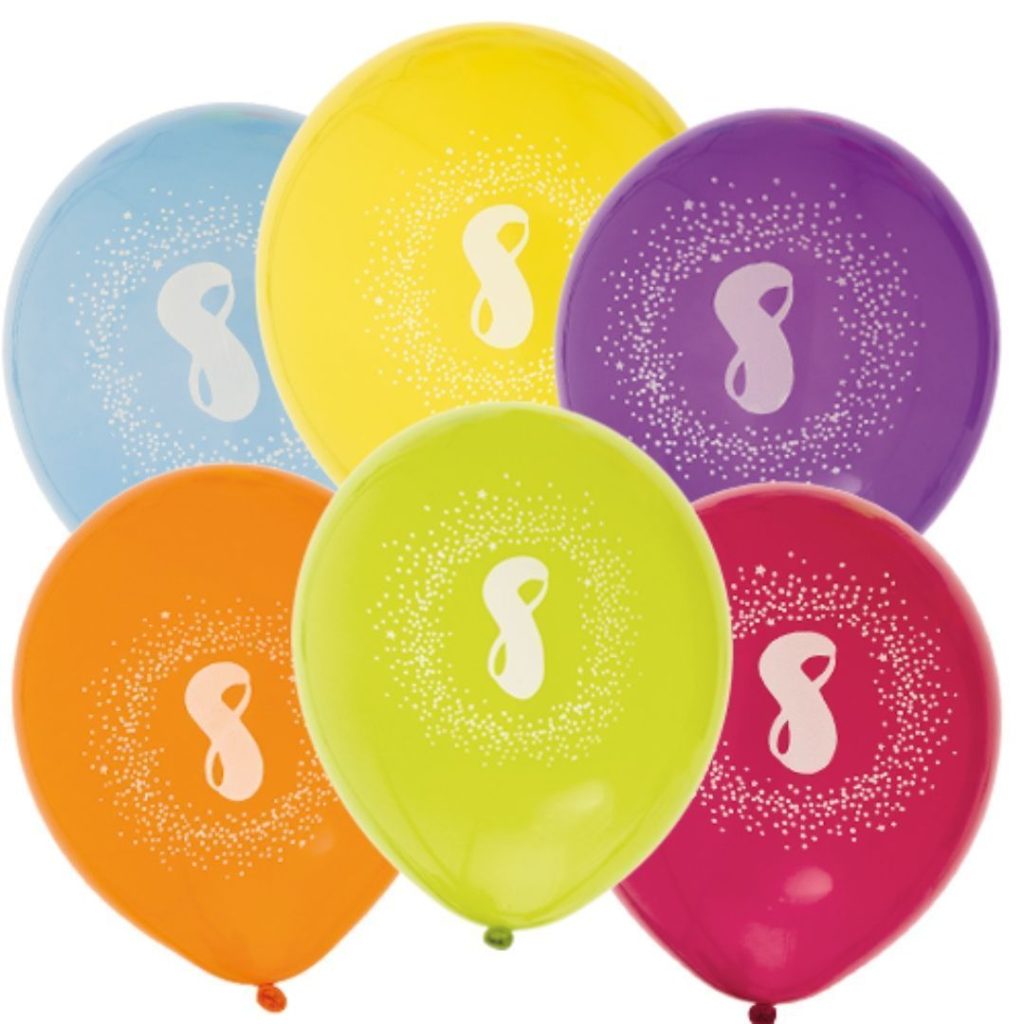 Ballonger 12 8-årsdag 6-p