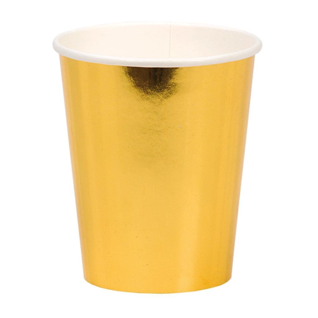 Party papir kopp gull 8-p  gr 4