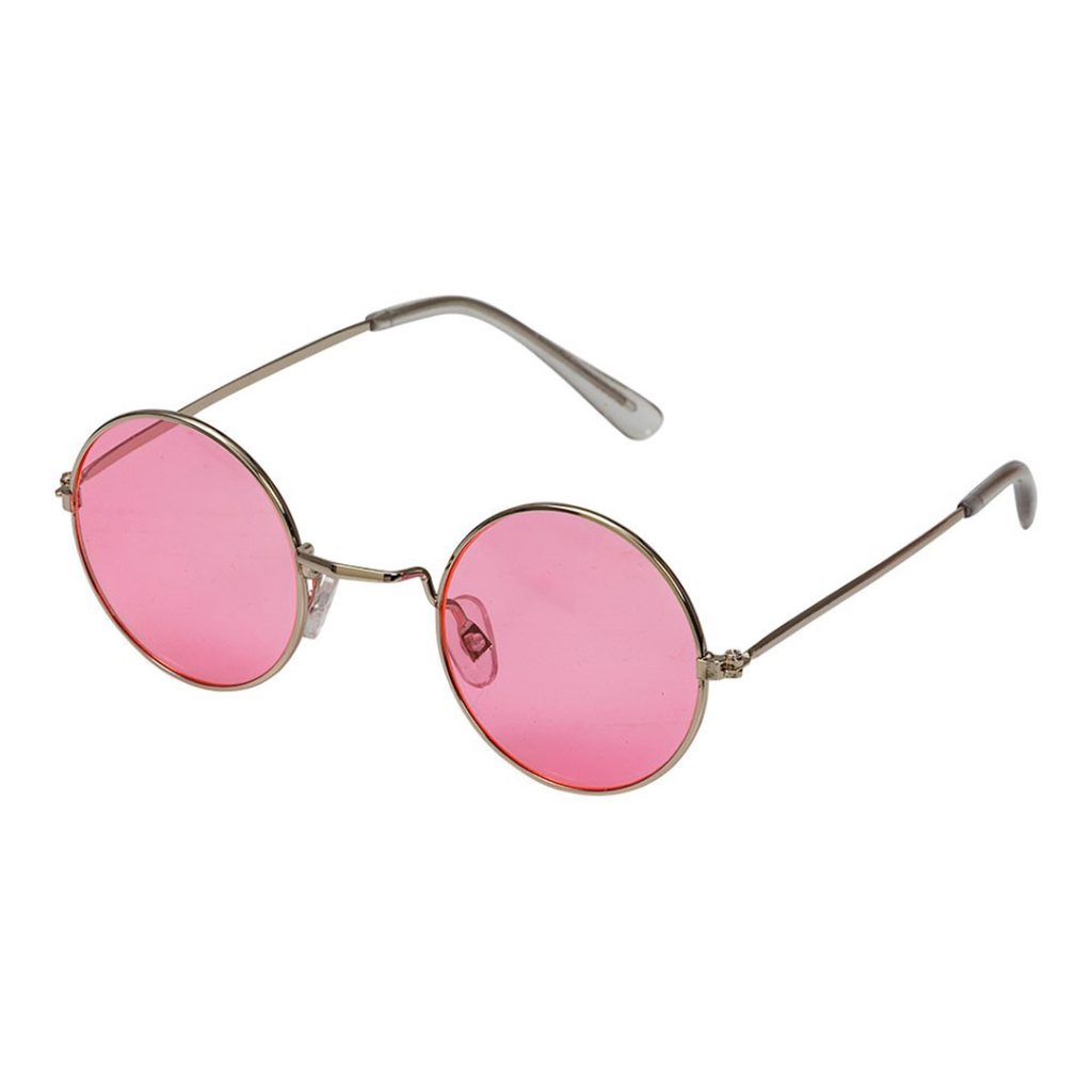 Solbriller runde med rosa glass