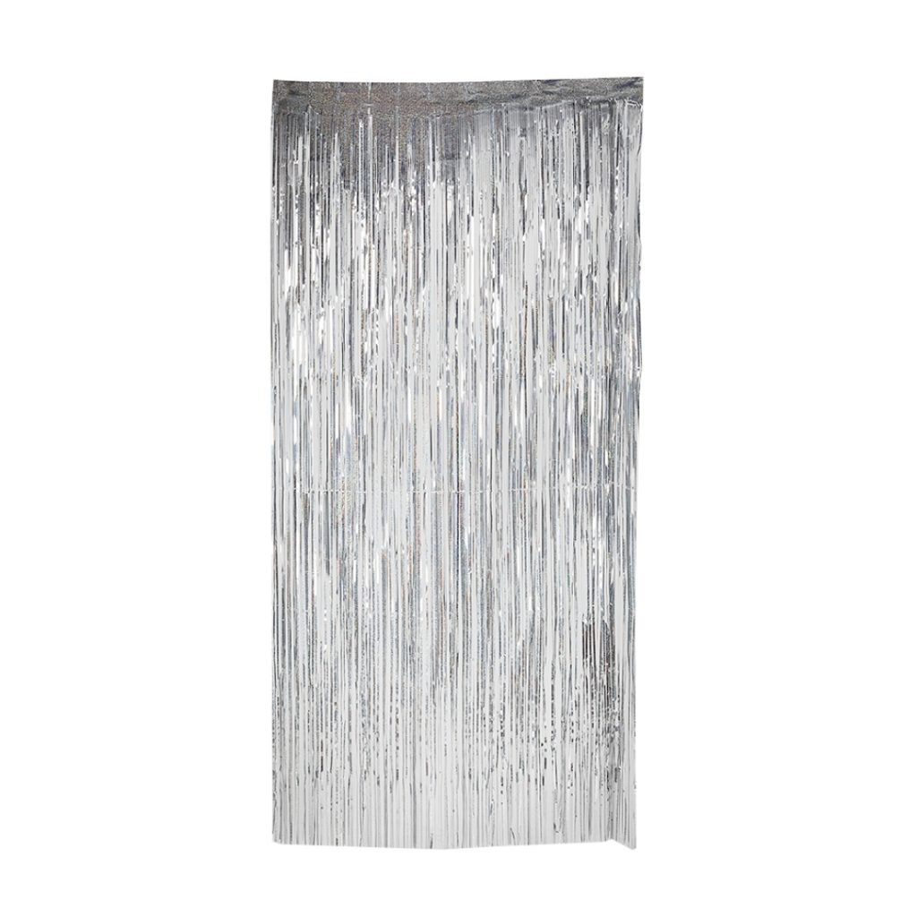 Door curtain holographic silver 92 x 240