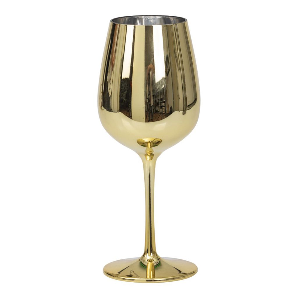 Wine glass gold
