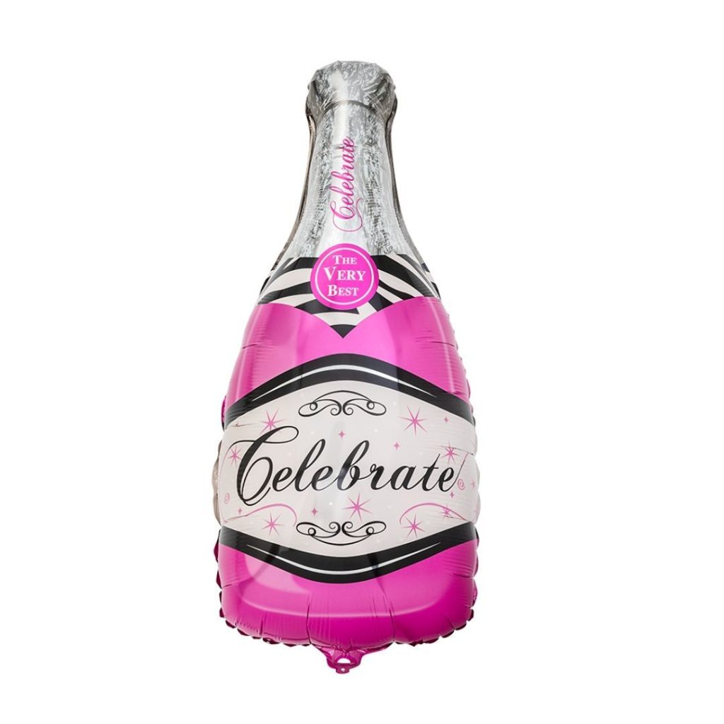 Folie ballong bottle pink 100 x 50 cm