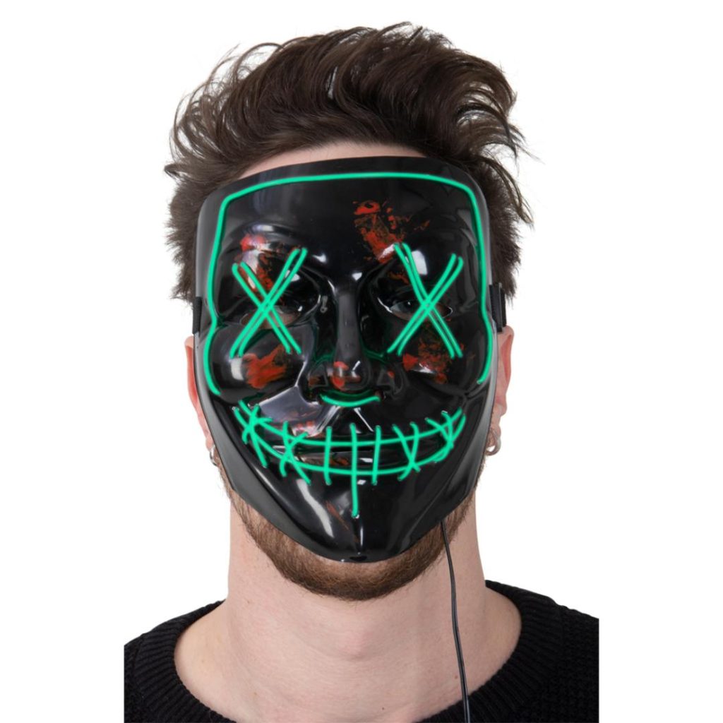 Led maske skrekk grønn