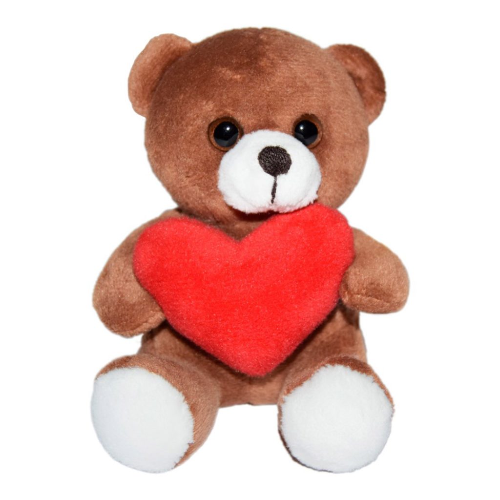 Bamse med hjerte 10 cm