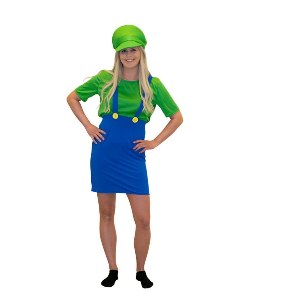 Drakt green girl plumber adult l