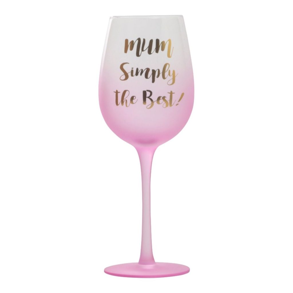 Vin glass pink mum