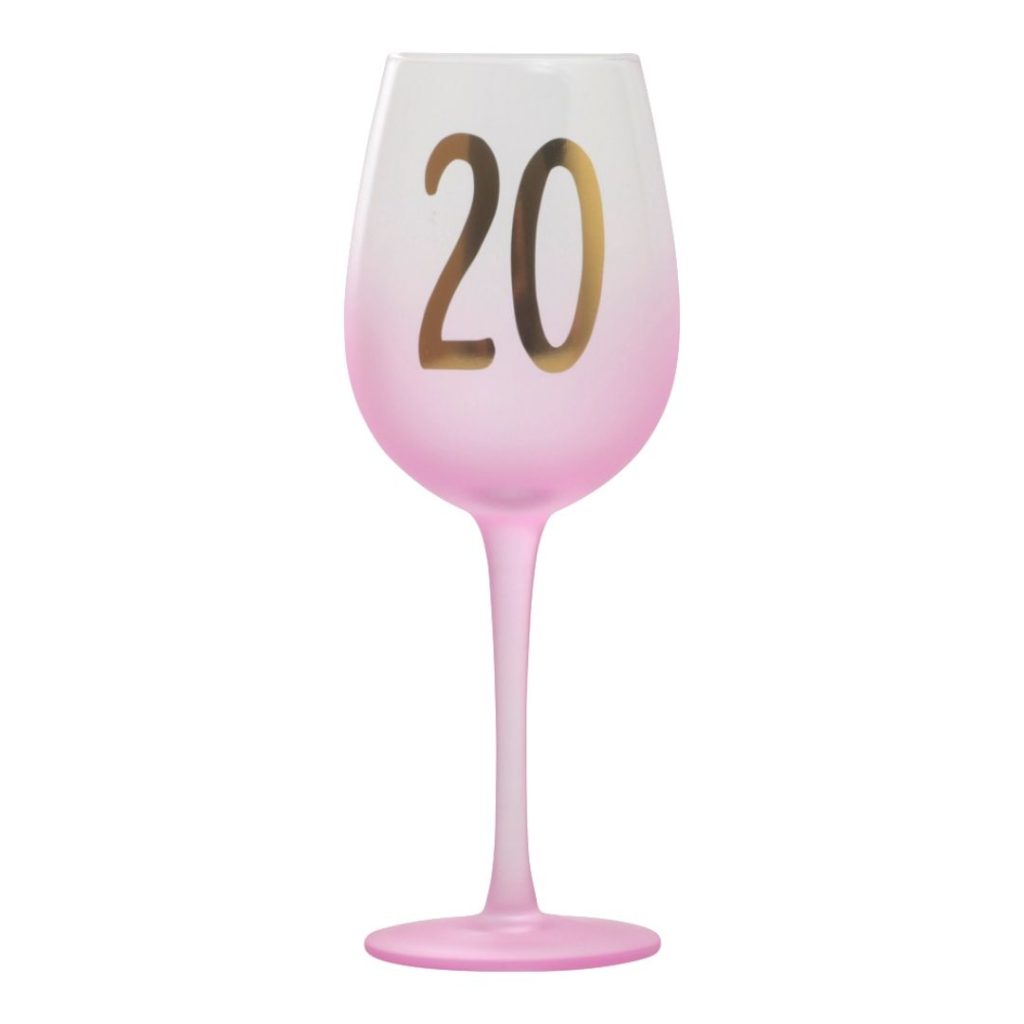 Vin glass pink 20