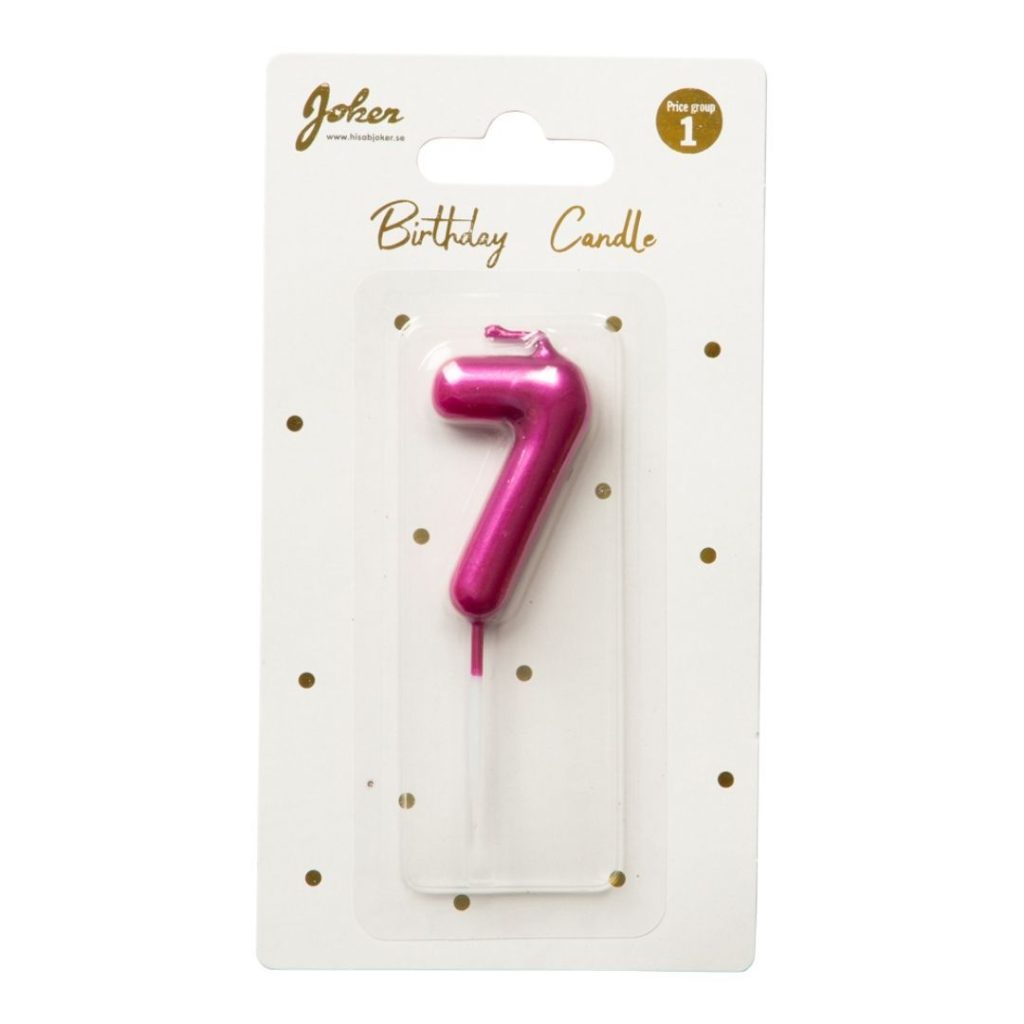 Bursdagslys rosa 7