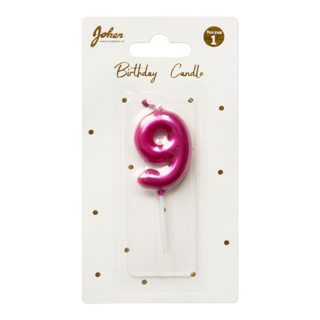 Bursdagslys rosa 9