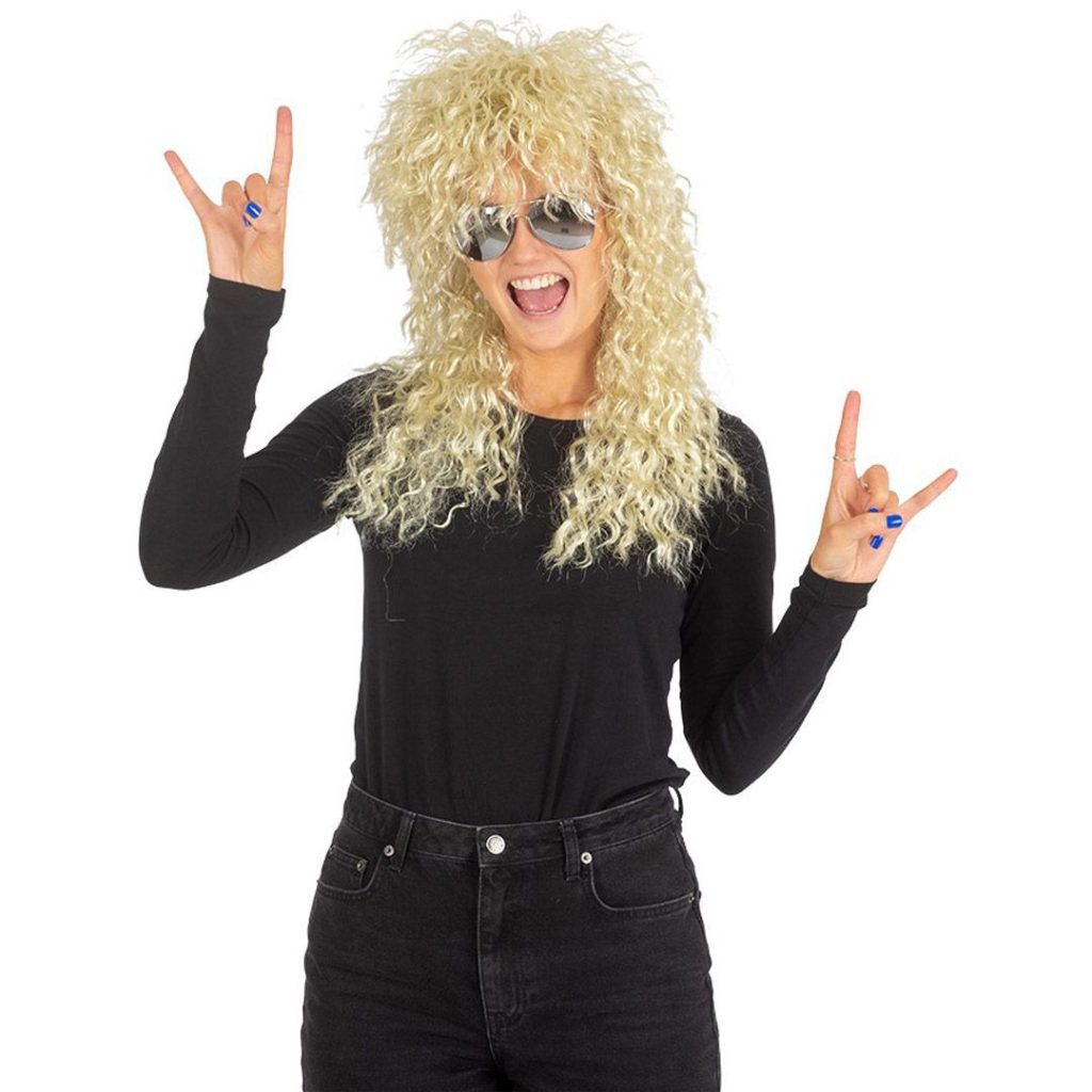 Parykk 80 tallets blonde rocker