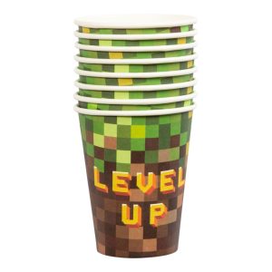 Papir cup pixel level up 8-p