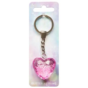 Nøkkelring glitter heart storesøster