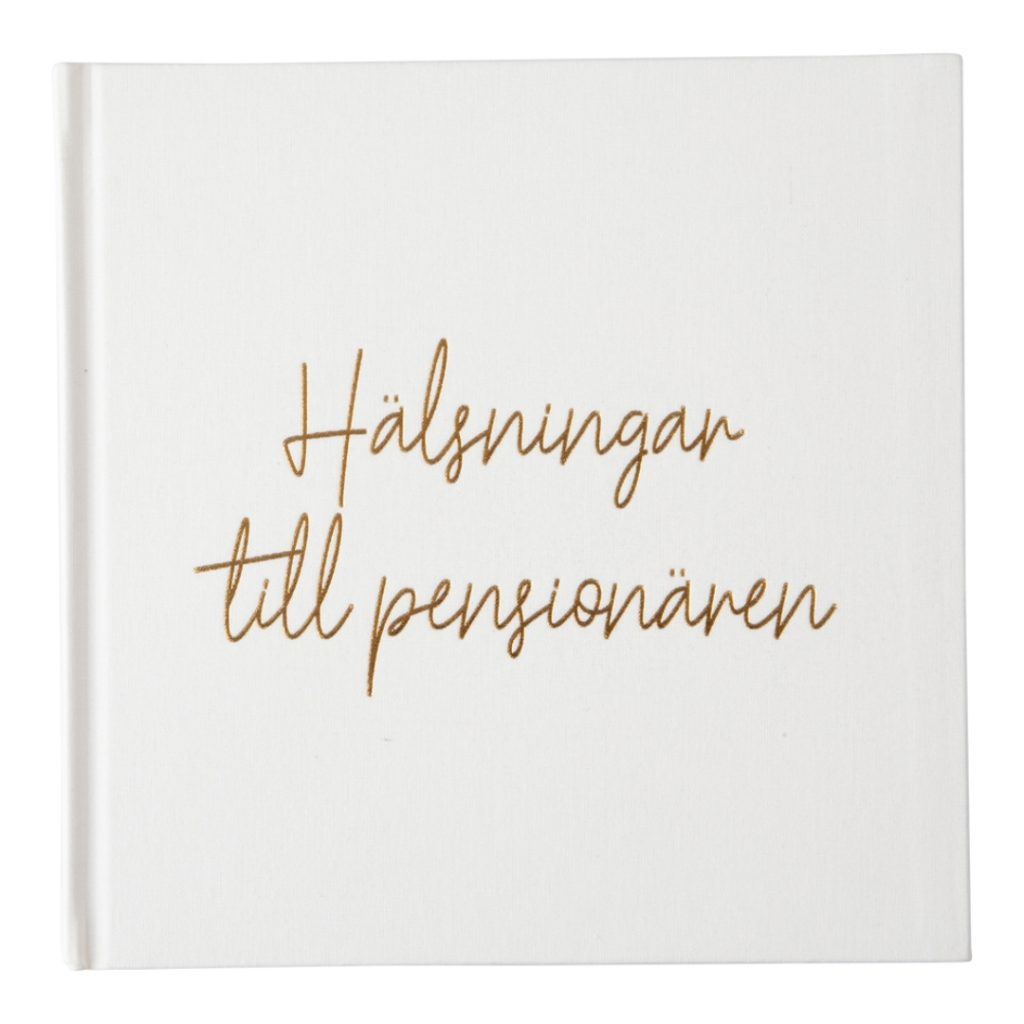Gjestebokhilsener til pensjonisten