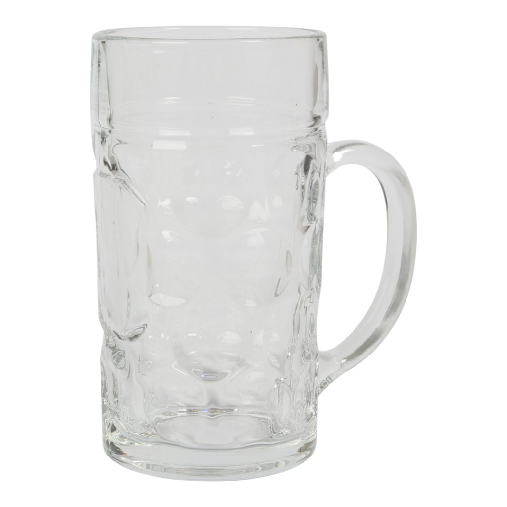 Øl glass 1 l w. stickers