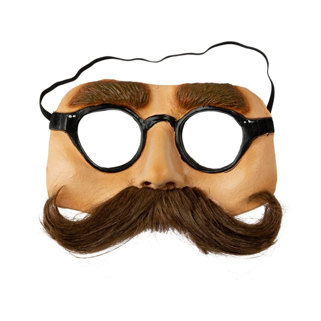 Maske eyemask briller m. bart