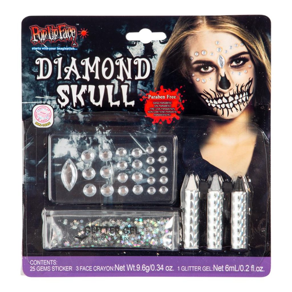 Sminkesett diamanthodeskalle