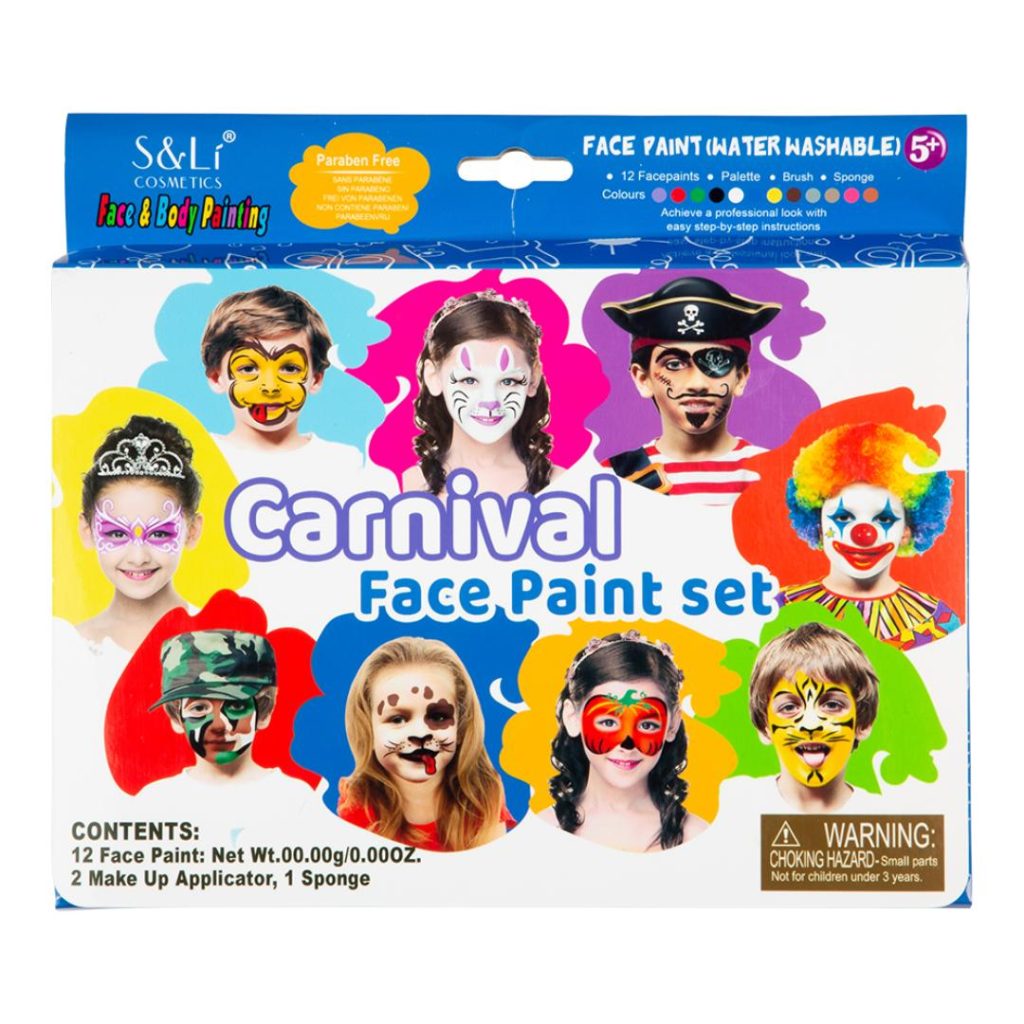 Karneval ansiktsmalingssett