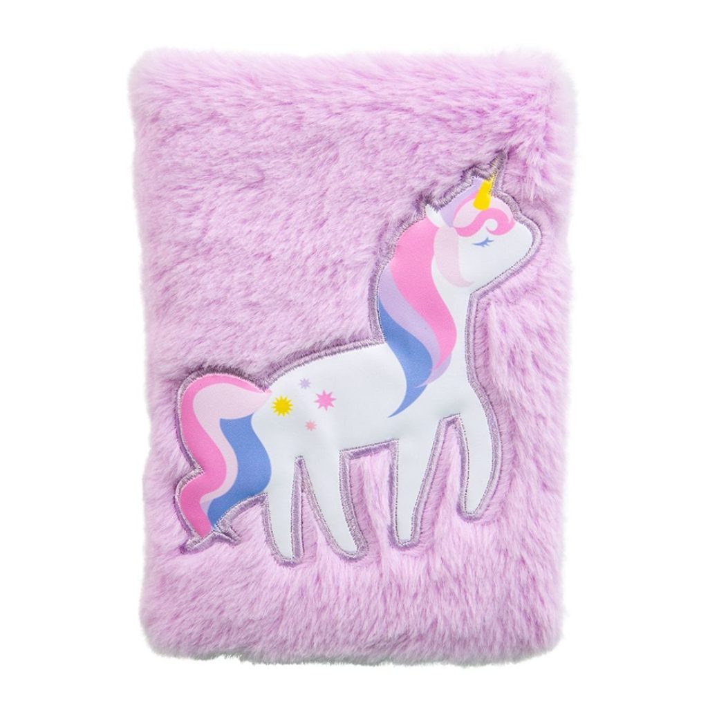 Fluffy notebook unicorn
