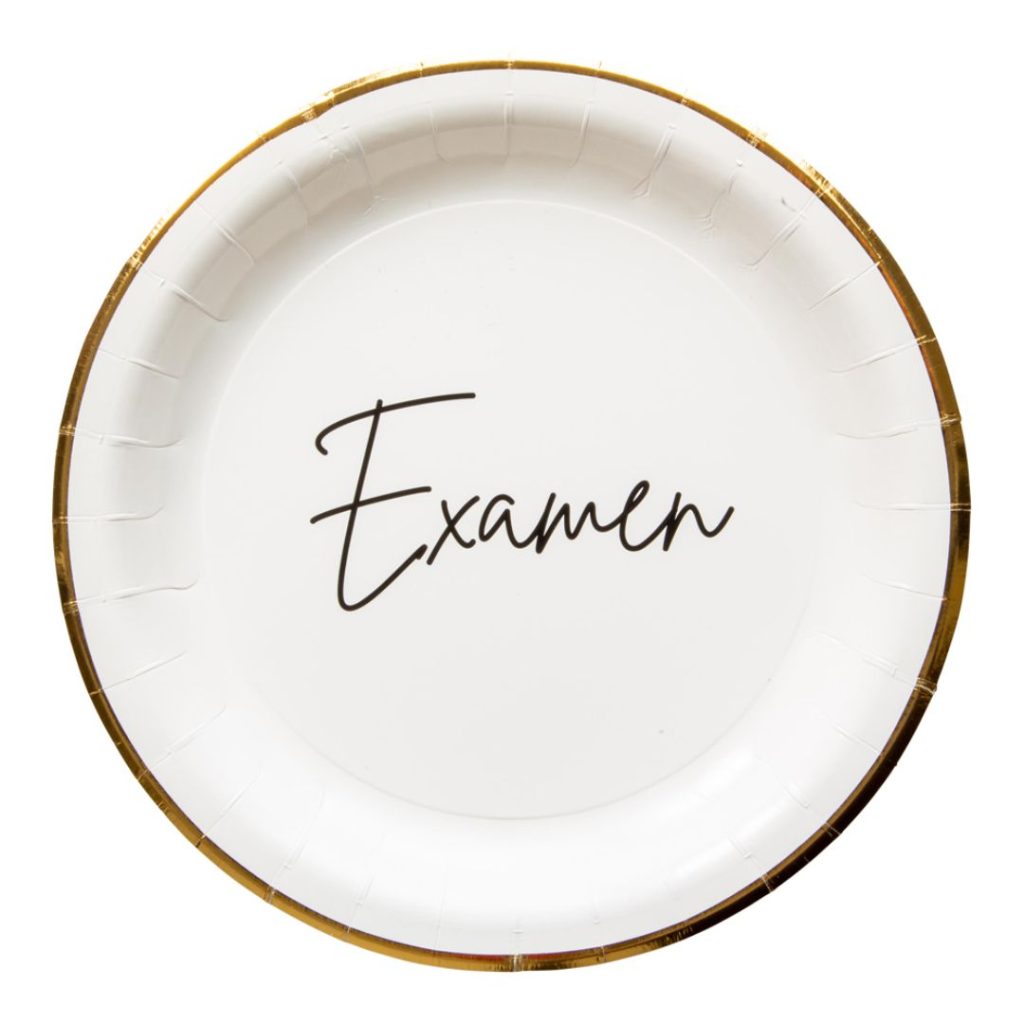 Papir asjett examen 23 cm 8-p