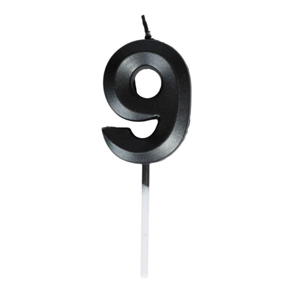 Bursdagslys svart 9