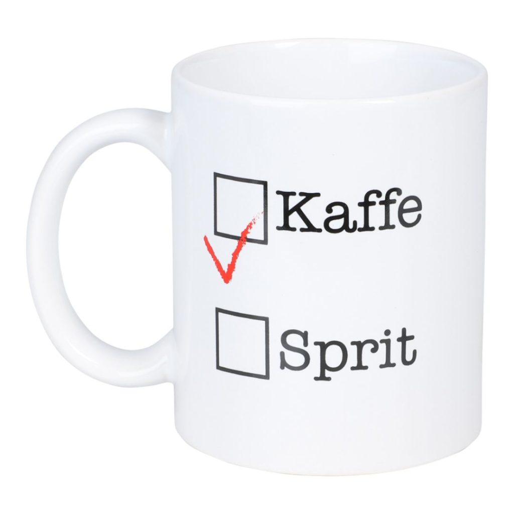 Krus kaffe eller sprit