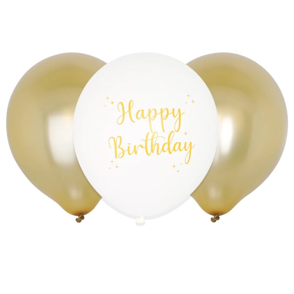Ballonger happy bday gold 6pk