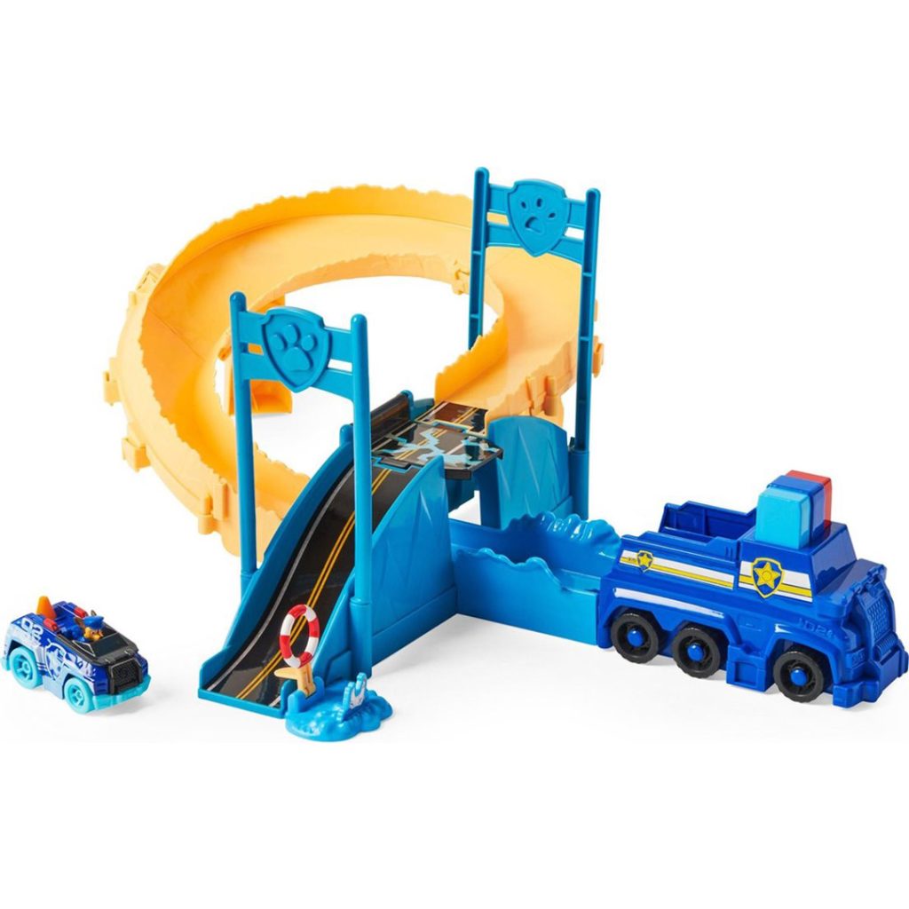 Paw patrol chases police rescue set