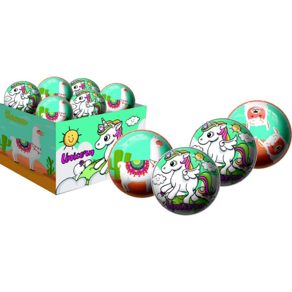 Dekorball unicorn og lama 15 cm
