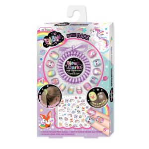 Hot focus dazzle nails glow in the dark