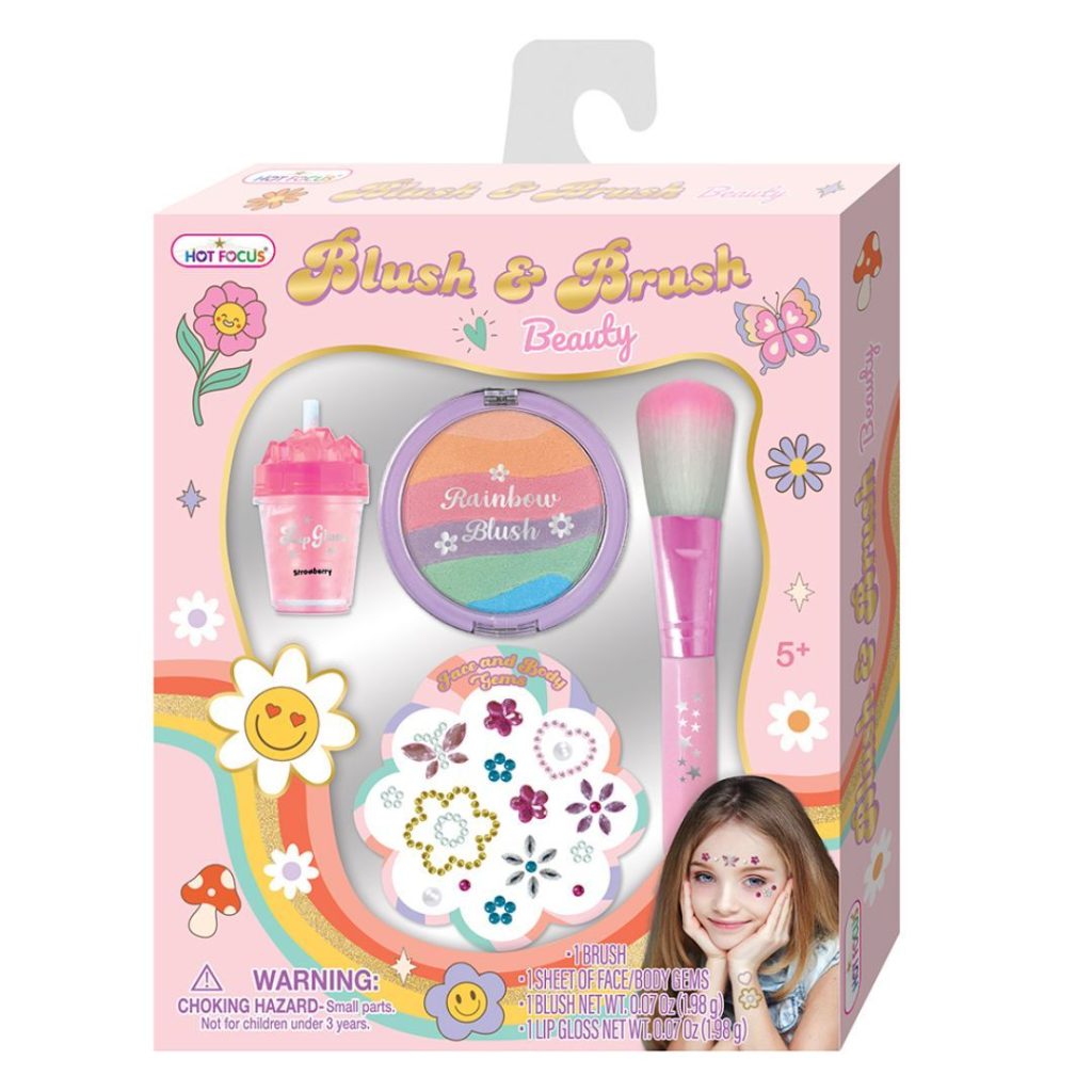 Hot focus blush & brush beauty sett