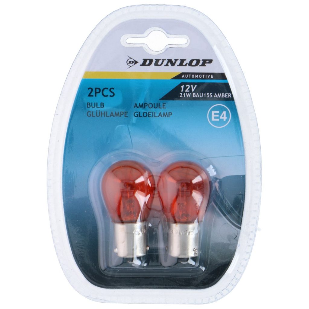 Dunlop bilpære 12v 21w py21w e4