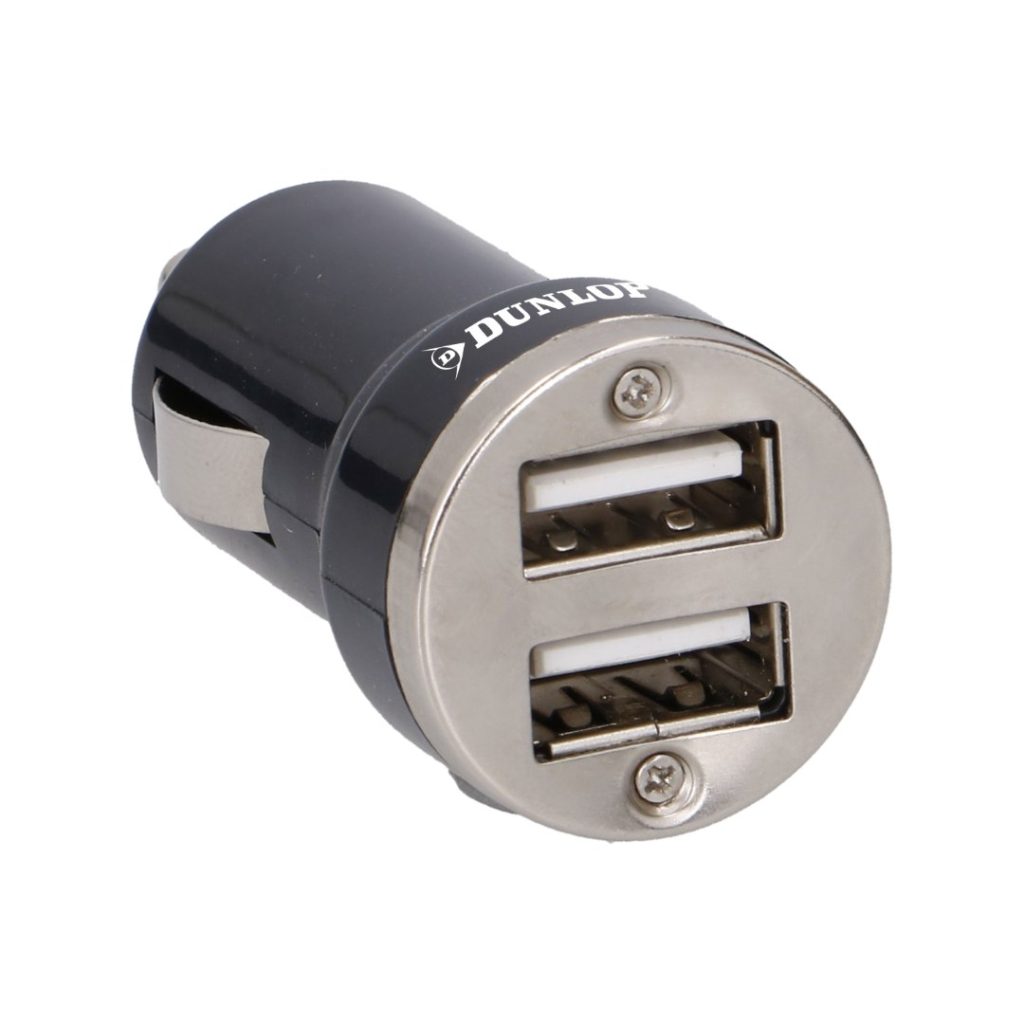 Dunlop dobbel usb-lader 2,4a abs