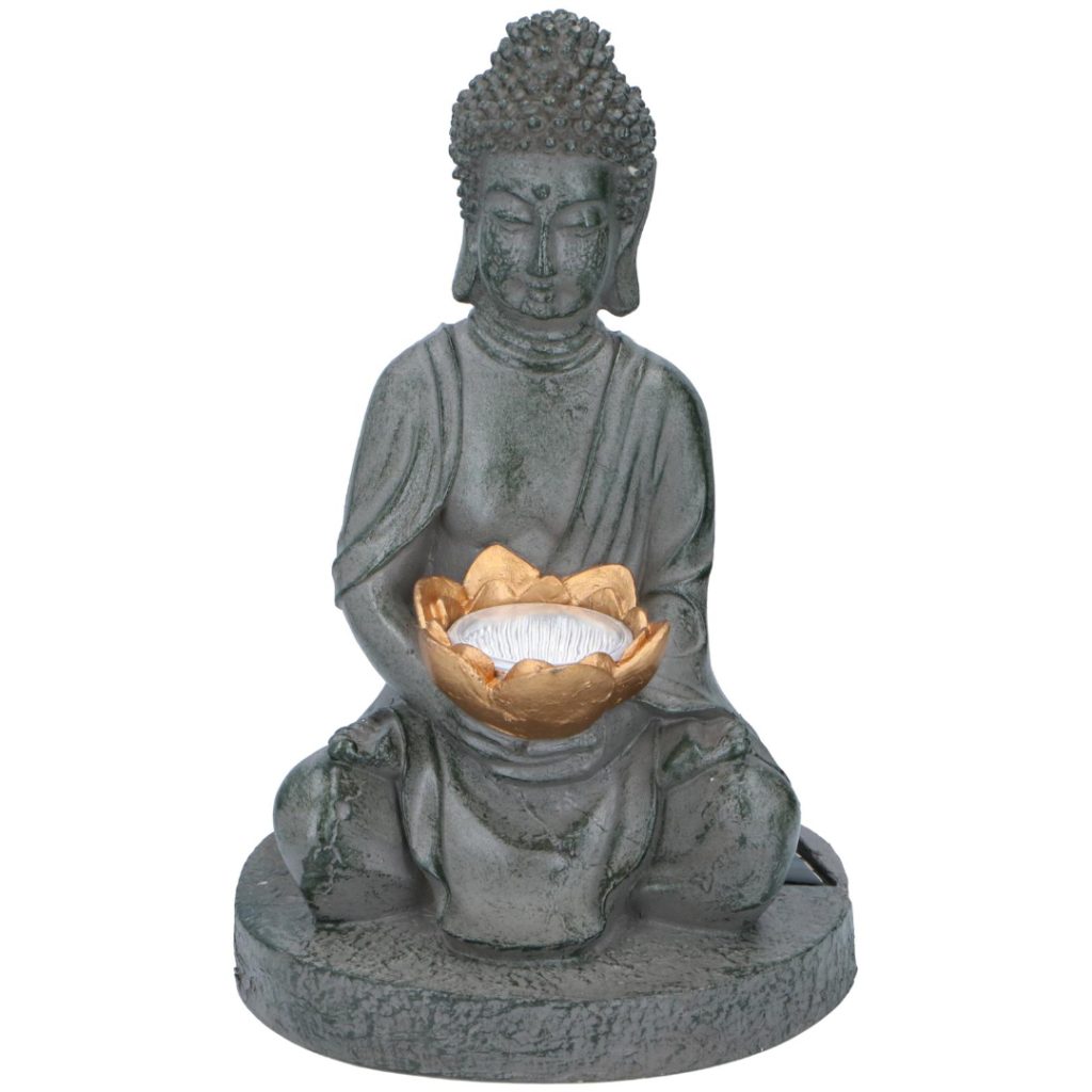 Grundig solar buddha lys 17x16x27cm