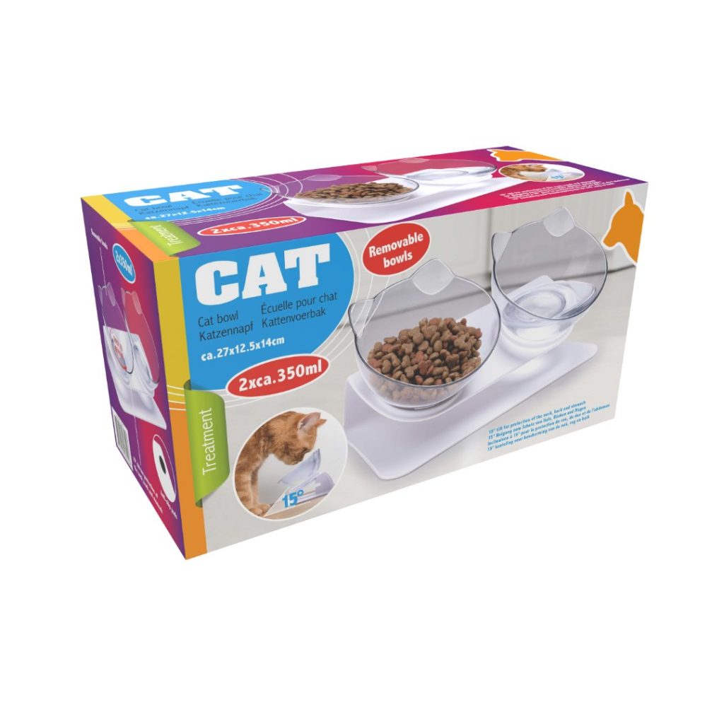 Katteskål duo 2x350ml