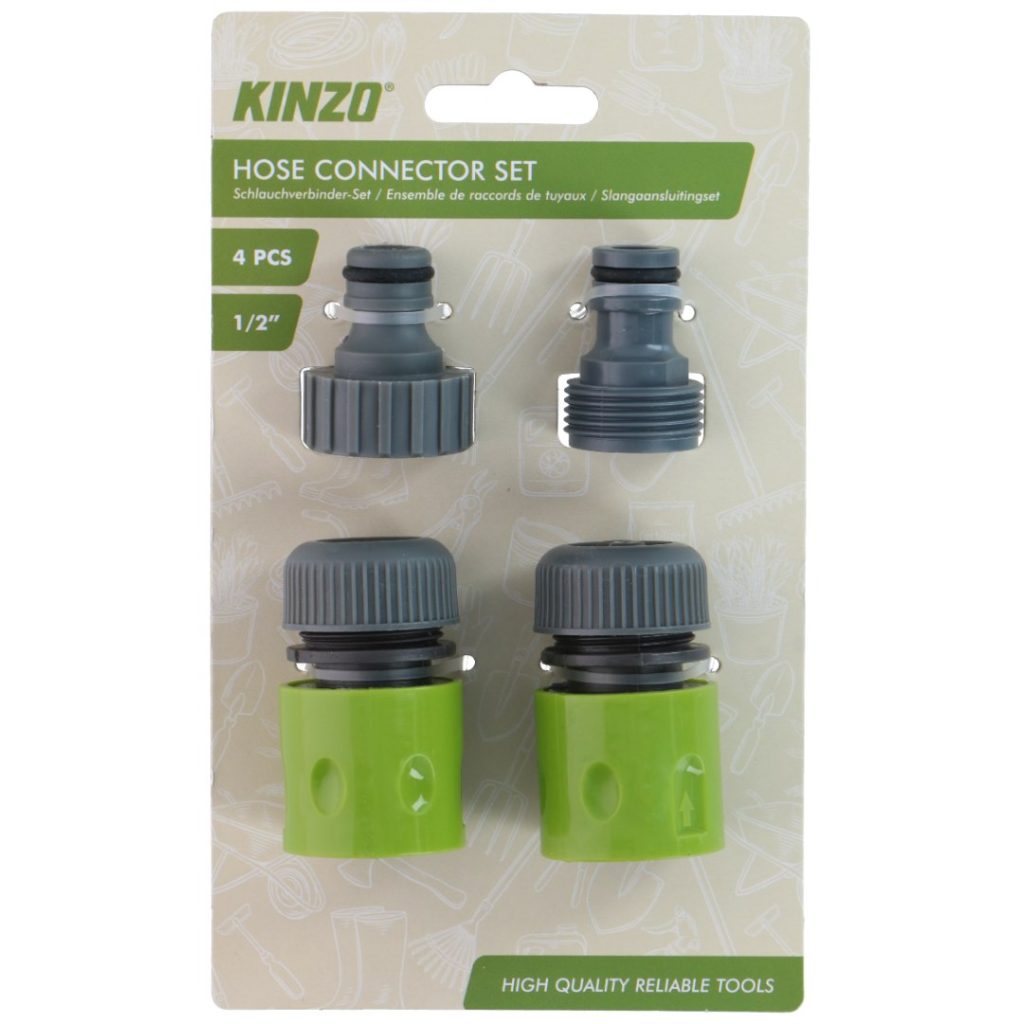 Kinzo slangekoblingssett 4 deler