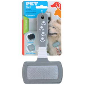 Pet treatment kjæledyrbørste 2in1