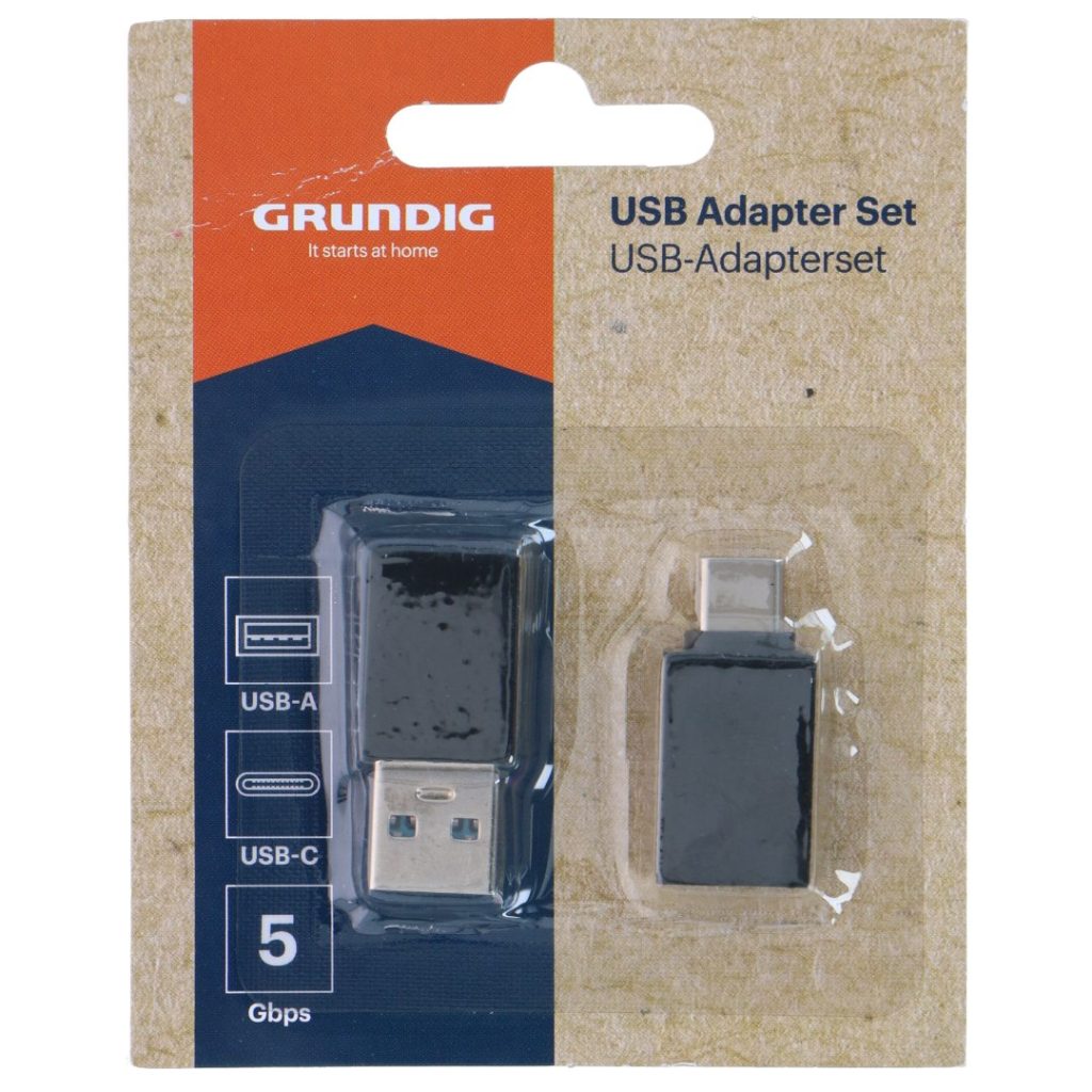Grundig adaptersett usb-a & usb-c