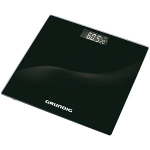 Grundig personvekt sort glass