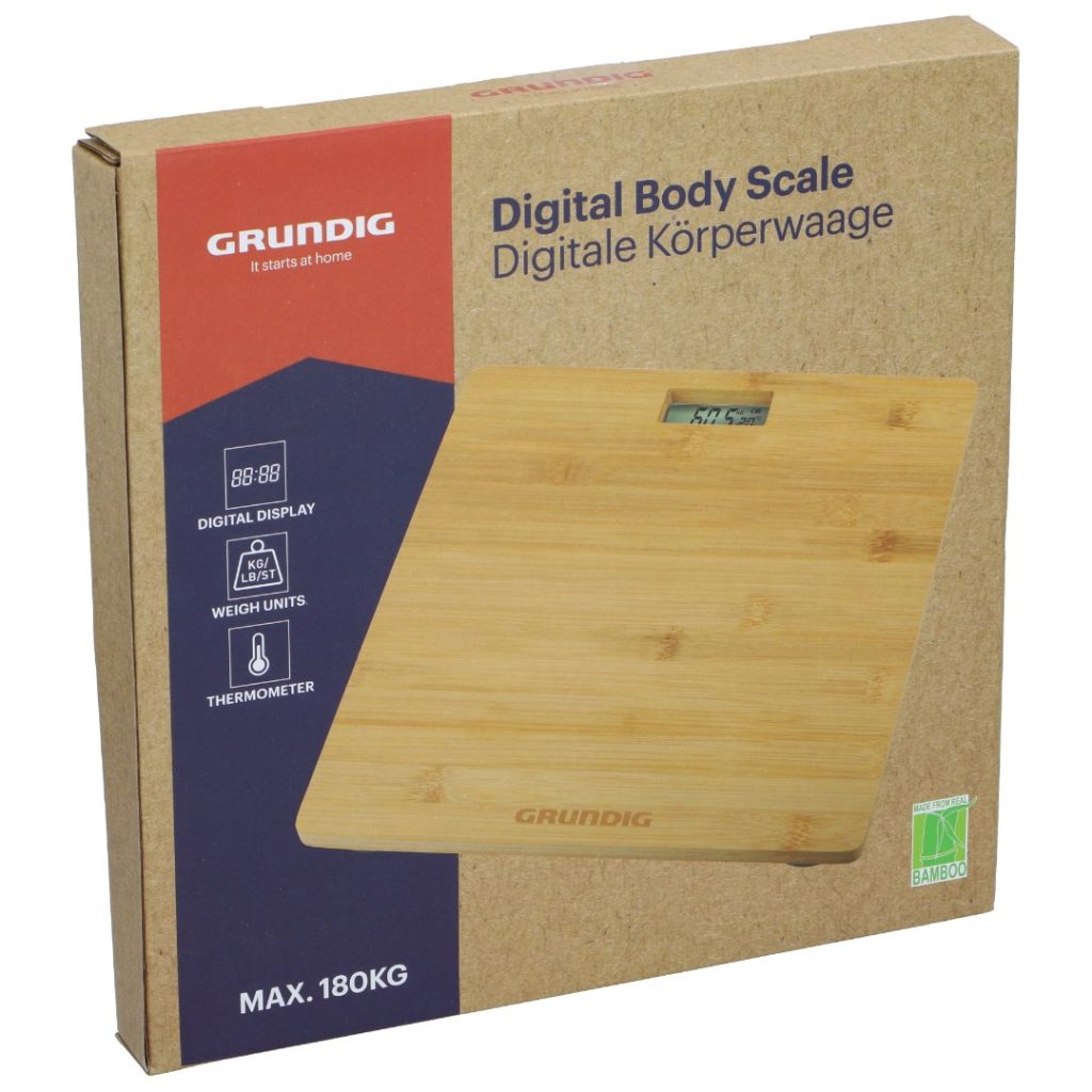 Grundig personvekt bambus