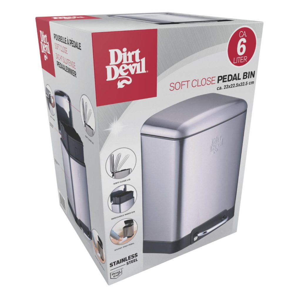Dirt devil pedalbøtte 6l soft close