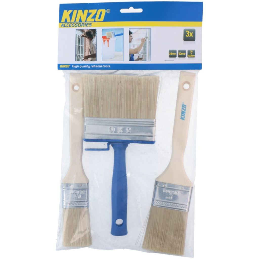 Kinzo malepenselsett 3 deler