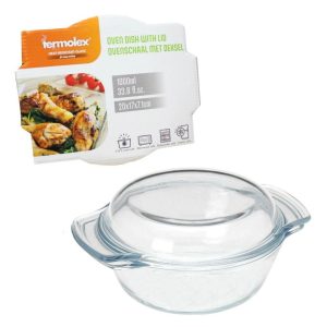 Ildfast glassform med lokk 1 liter
