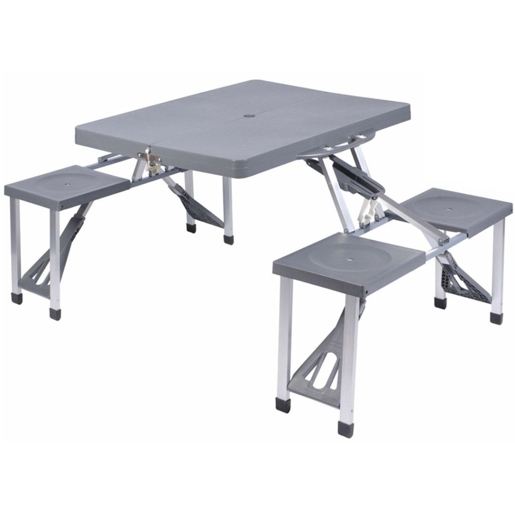 Camping bord med stoler i koffert